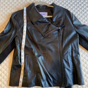 Faux black leather Moto Jacket